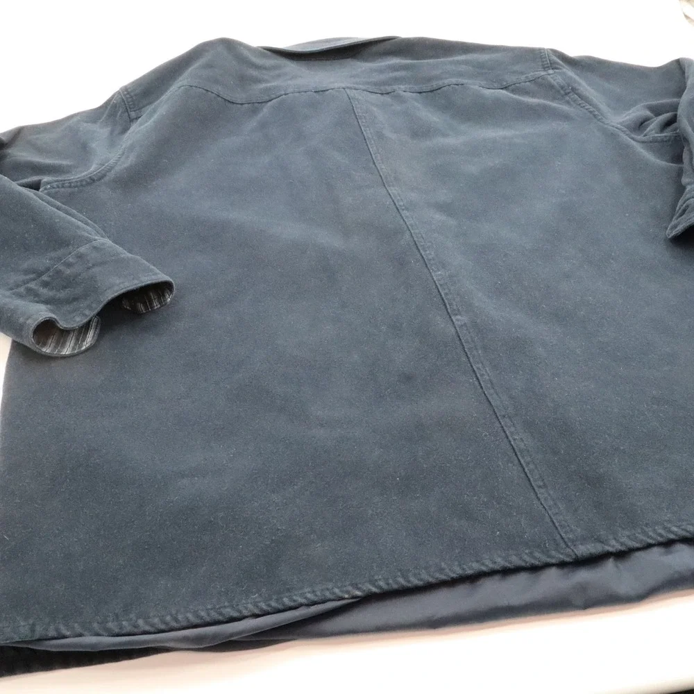 Levi Strauss & Co Shirt Jacket Mens XXL Navy Blue Lined Cotton‎ Shacket Workwear